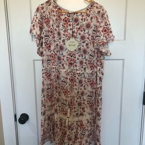 NWT Knox Rose Floral Print Dress Size XL